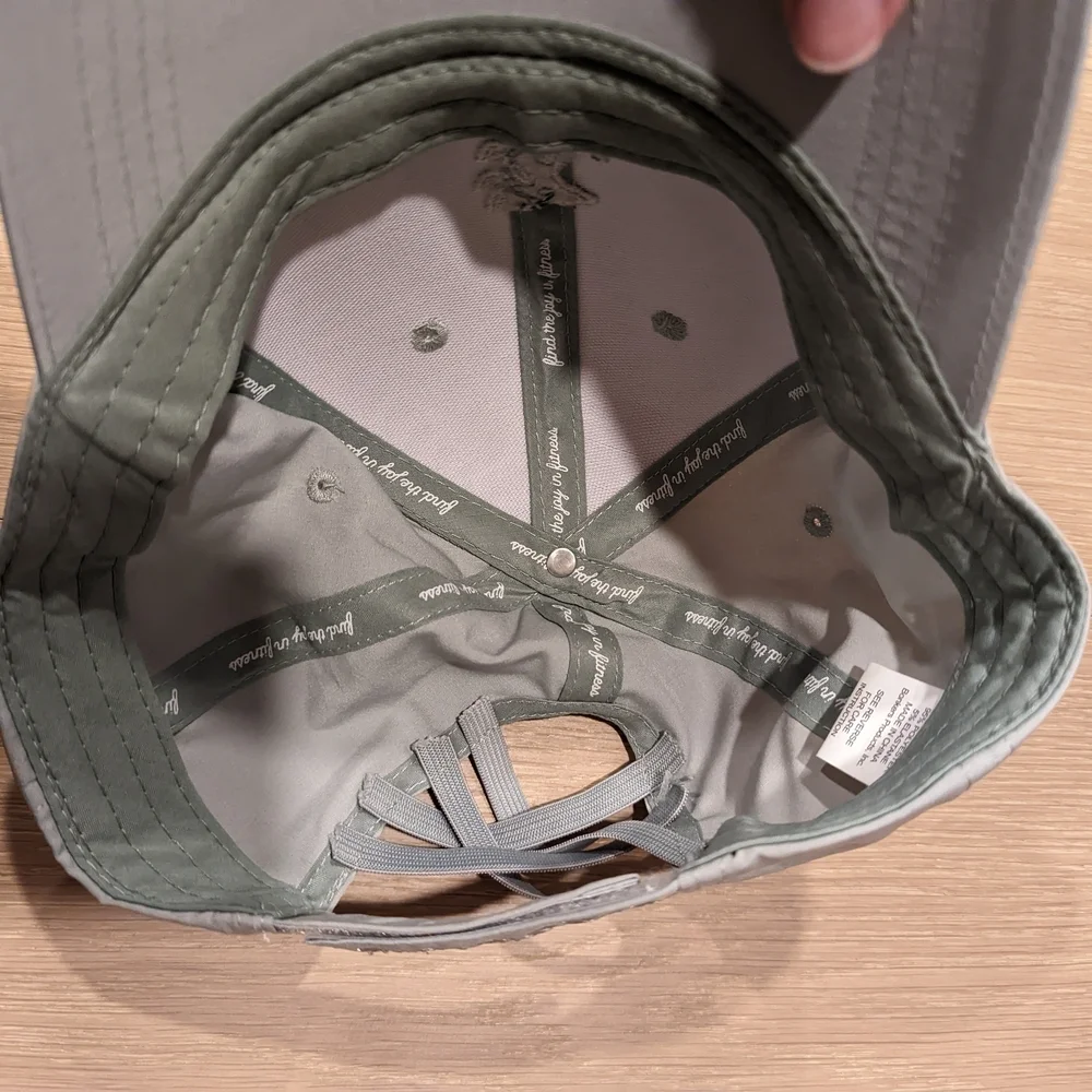 Grayish Green Baseball Cap with Moon Embroidery